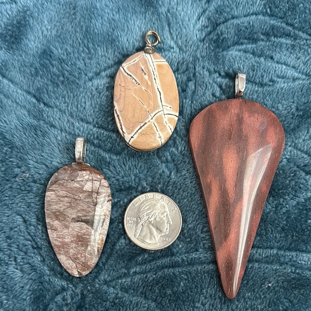 Unique Stone Pendants Set